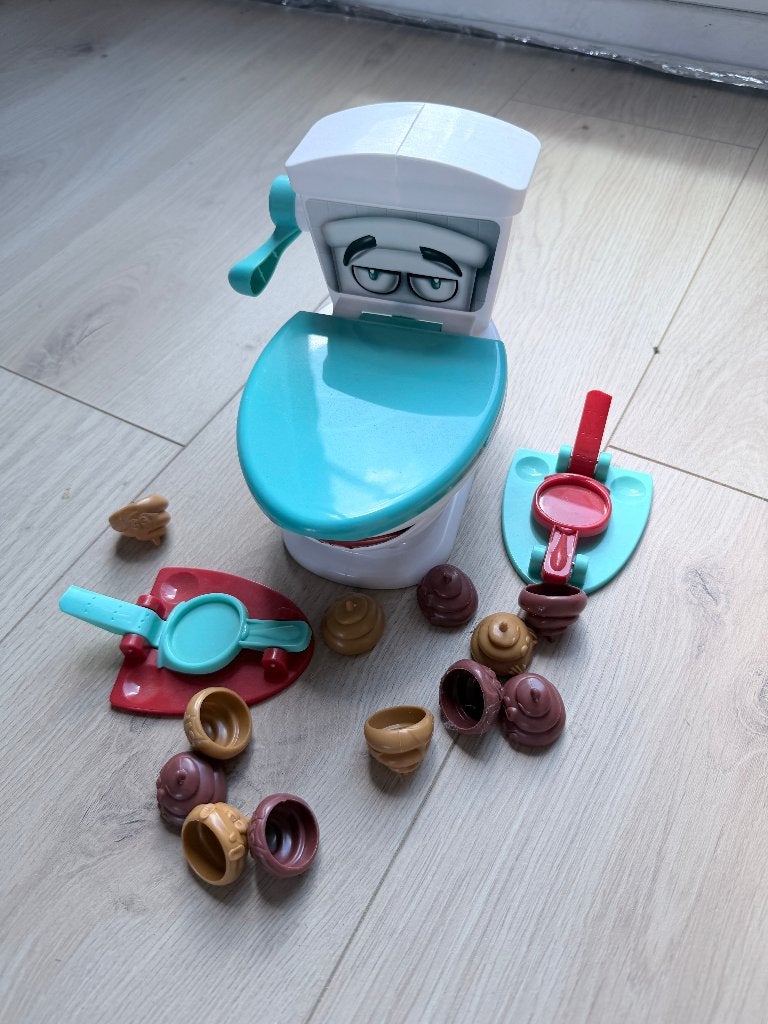 POPOYU Toilet Spel Poep Speelgoed, Kacka Alarm Spel Kindersp, Een of twee spelers, Ophalen of Verzenden, Zo goed als nieuw