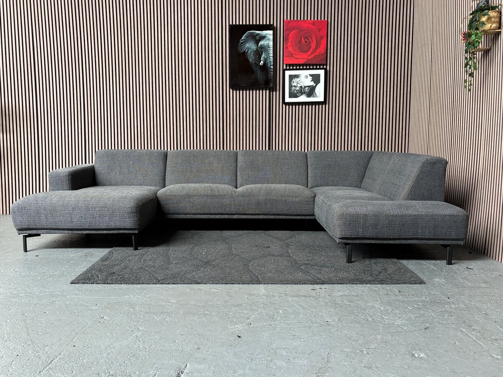 GRATIS LEVERING Montel Star U-Bank 350x200x160 GEREINIGD, Hoekbank, 300 cm of meer, Ophalen of Verzenden, Zo goed als nieuw