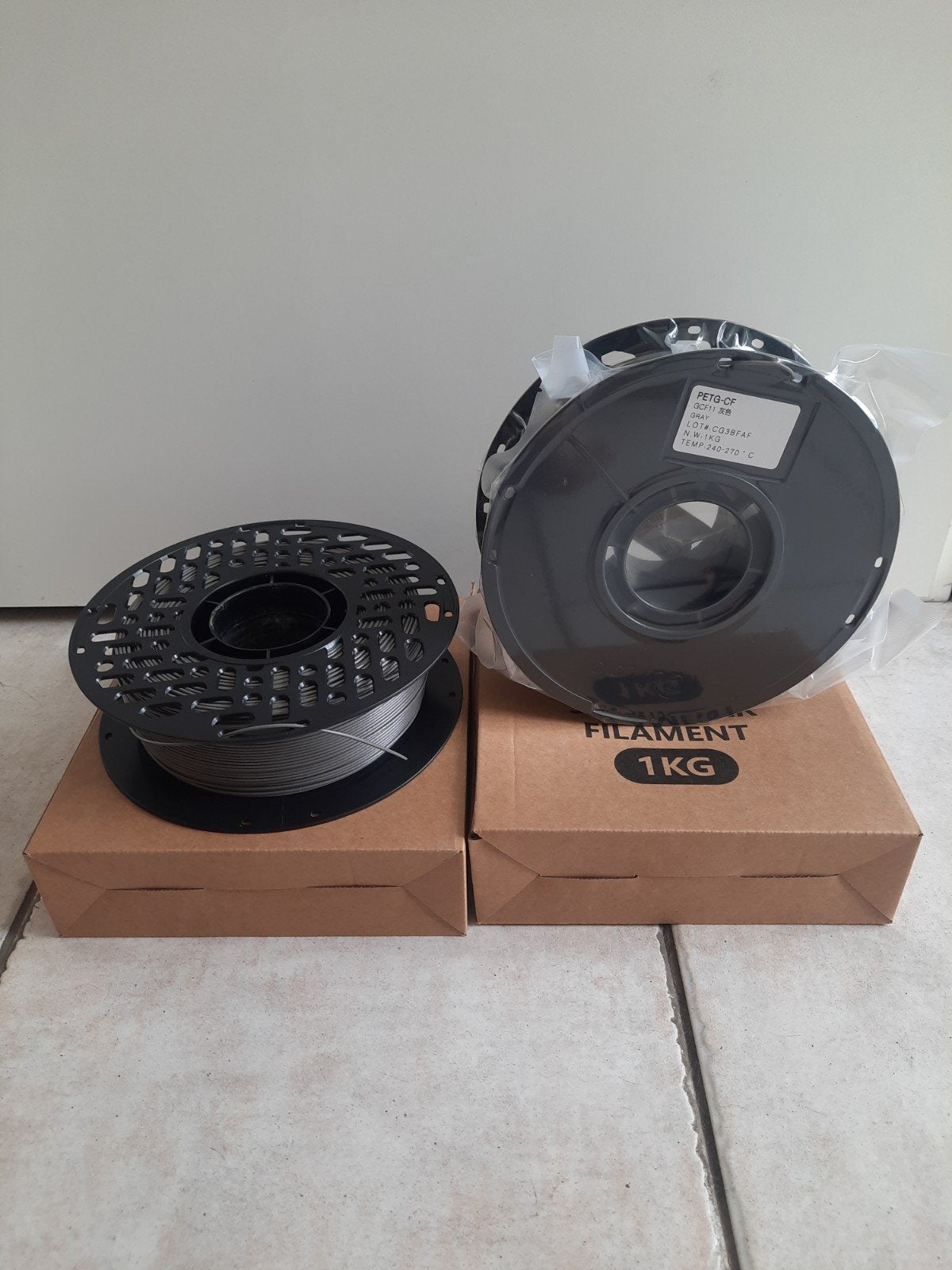 PETG-CF filament: Nieuwe en aangebroken rol (1261g + 1047g), Ophalen of Verzenden, Zo goed als nieuw, Filament