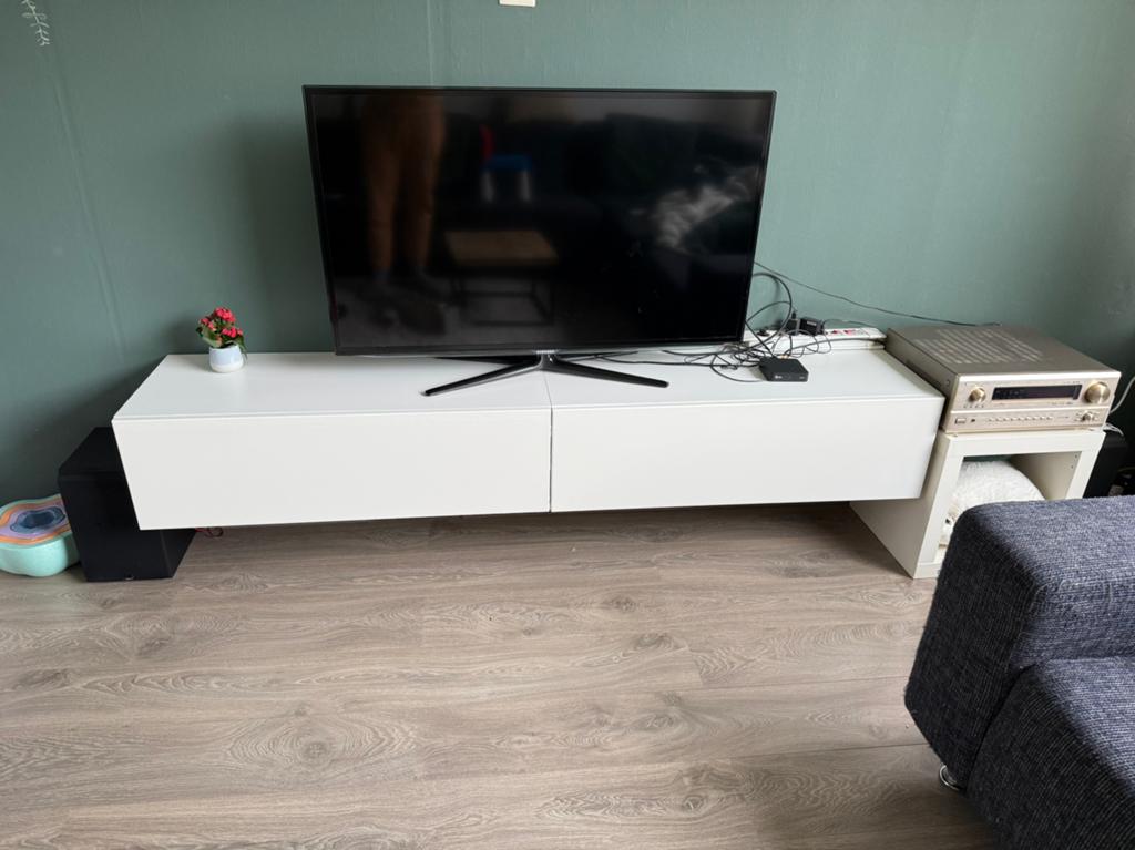 Tv-Meubel Flame Wit, Huis en Inrichting, Ophalen of Verzenden, Zo goed als nieuw, 25 tot 50 cm, Minder dan 100 cm