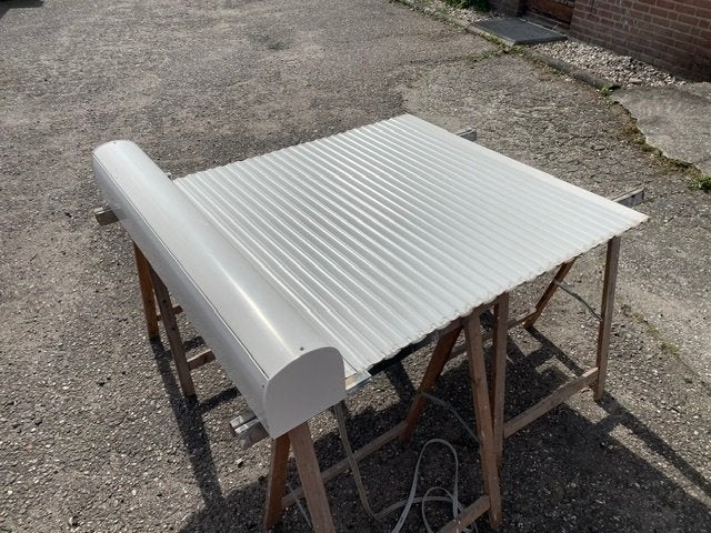 Wit rolluik 120 cm breed x 166,5 cm hoog, Gebruikt, 100 tot 150 cm, Wit, Ophalen of Verzenden