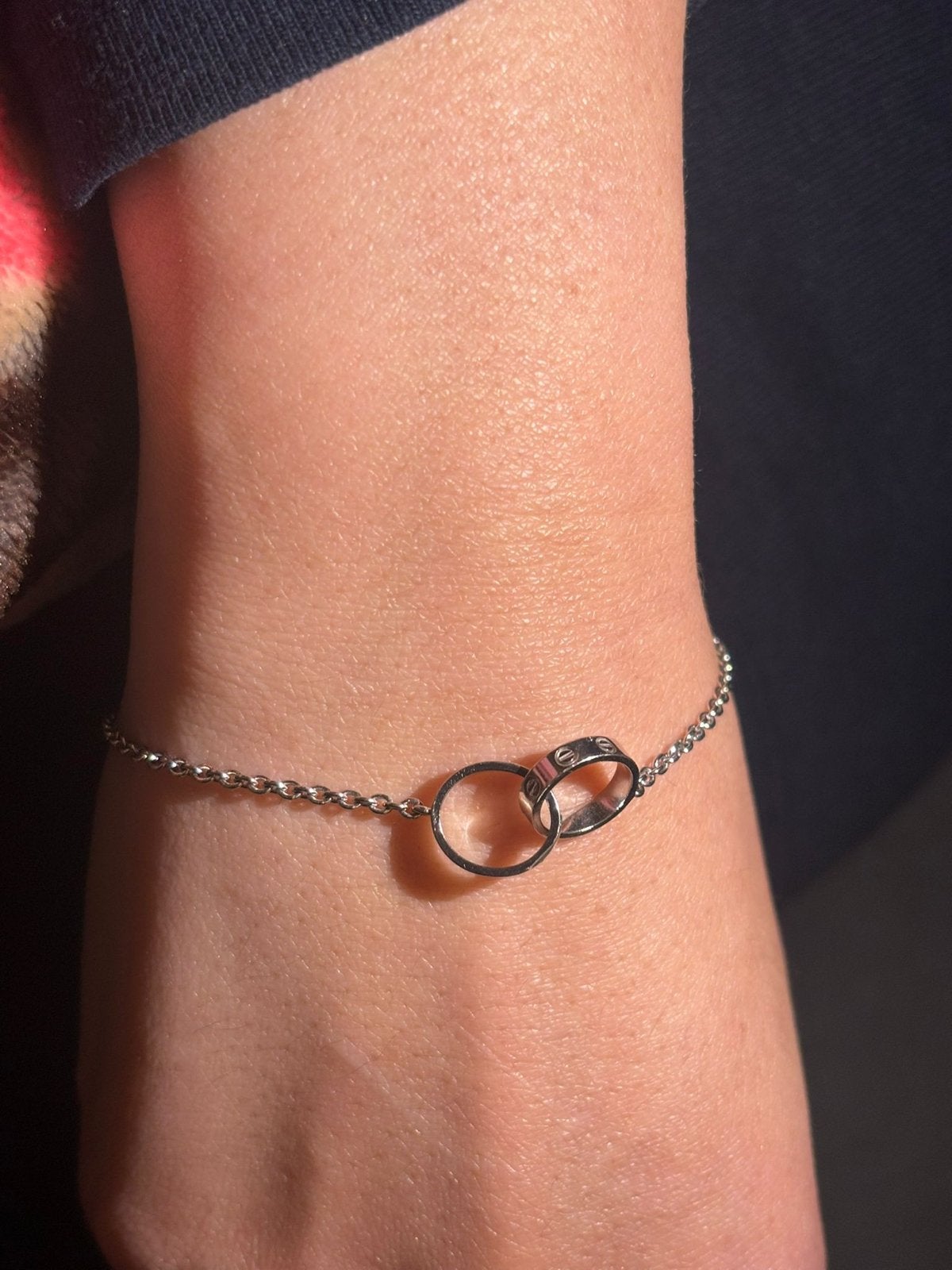Originele Cartier Armband - Zilverkleurig, Ophalen of Verzenden, Gebruikt, Zilver, Overige materialen