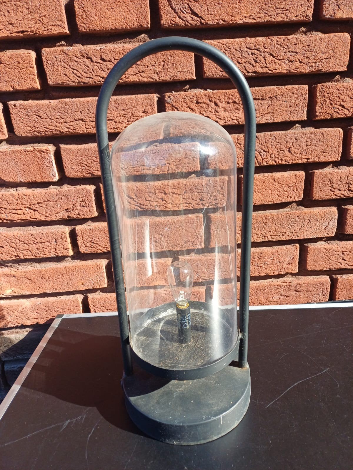 Decoratieve lantaarn met glazen kap, Antiek en Kunst, Ophalen of Verzenden