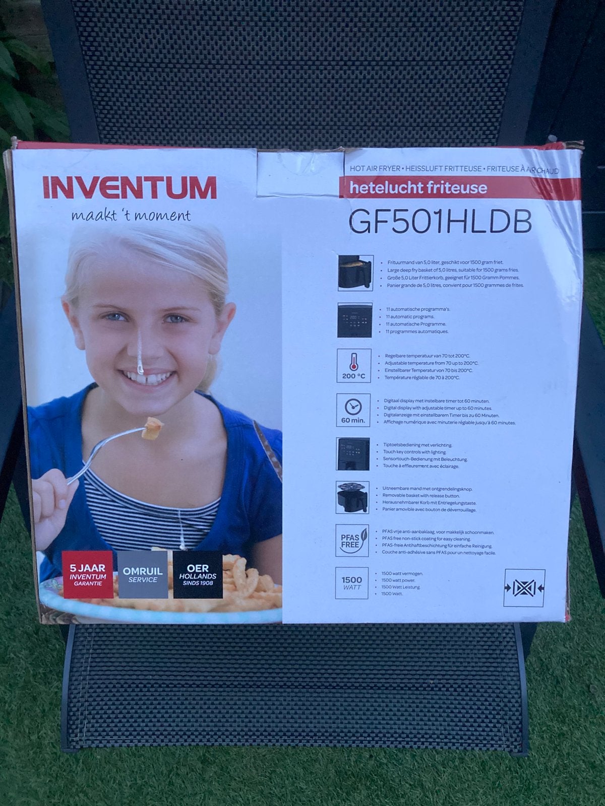 Airfryer Inventum GF501HLDB, Witgoed en Apparatuur, Ophalen, Nieuw, Airfryer