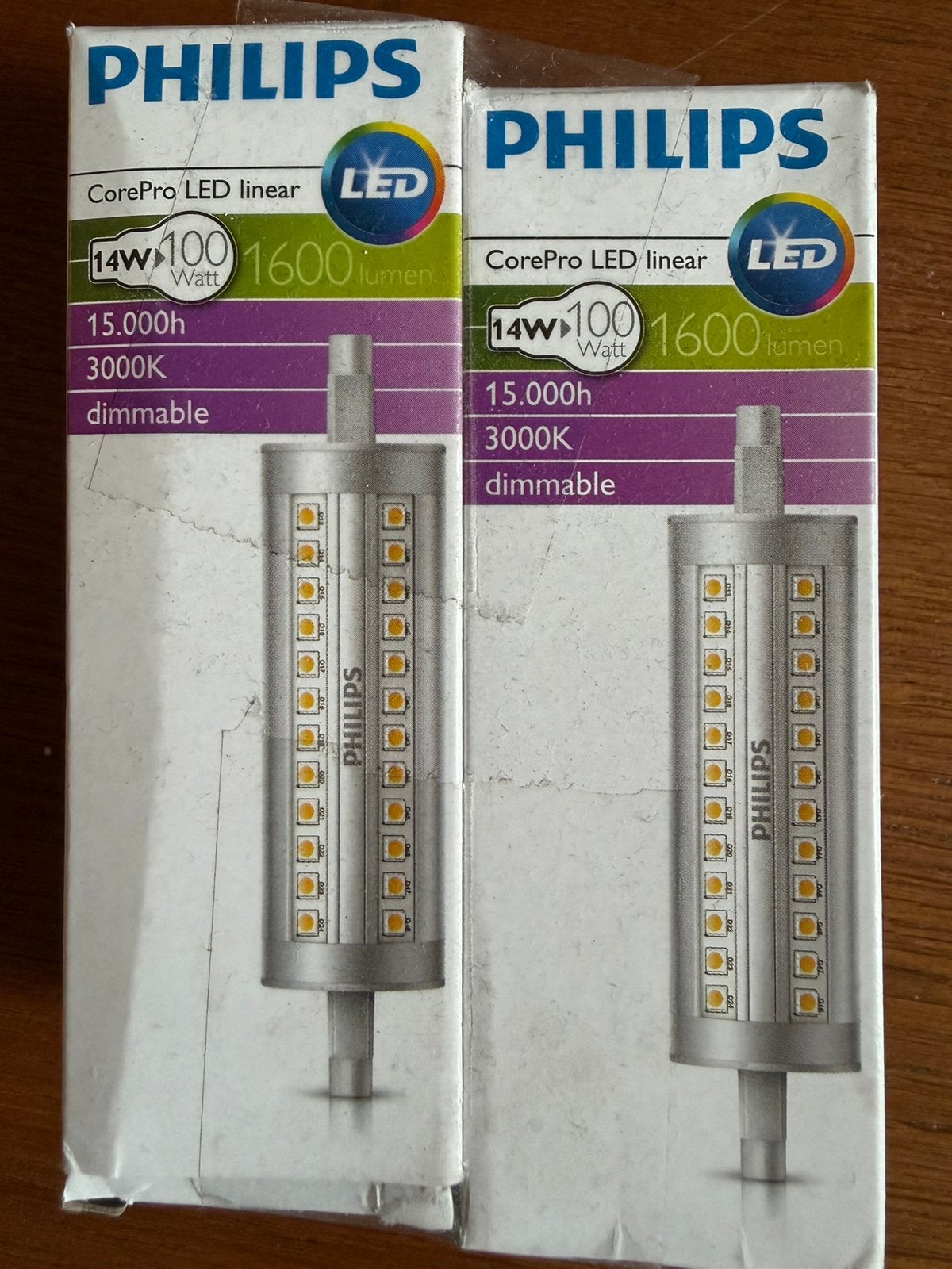Philips LED Staaflamp Transparant -100 W-R7S-Dimbaar, Philips, Led-lamp, 60 watt of meer, Dimbaar