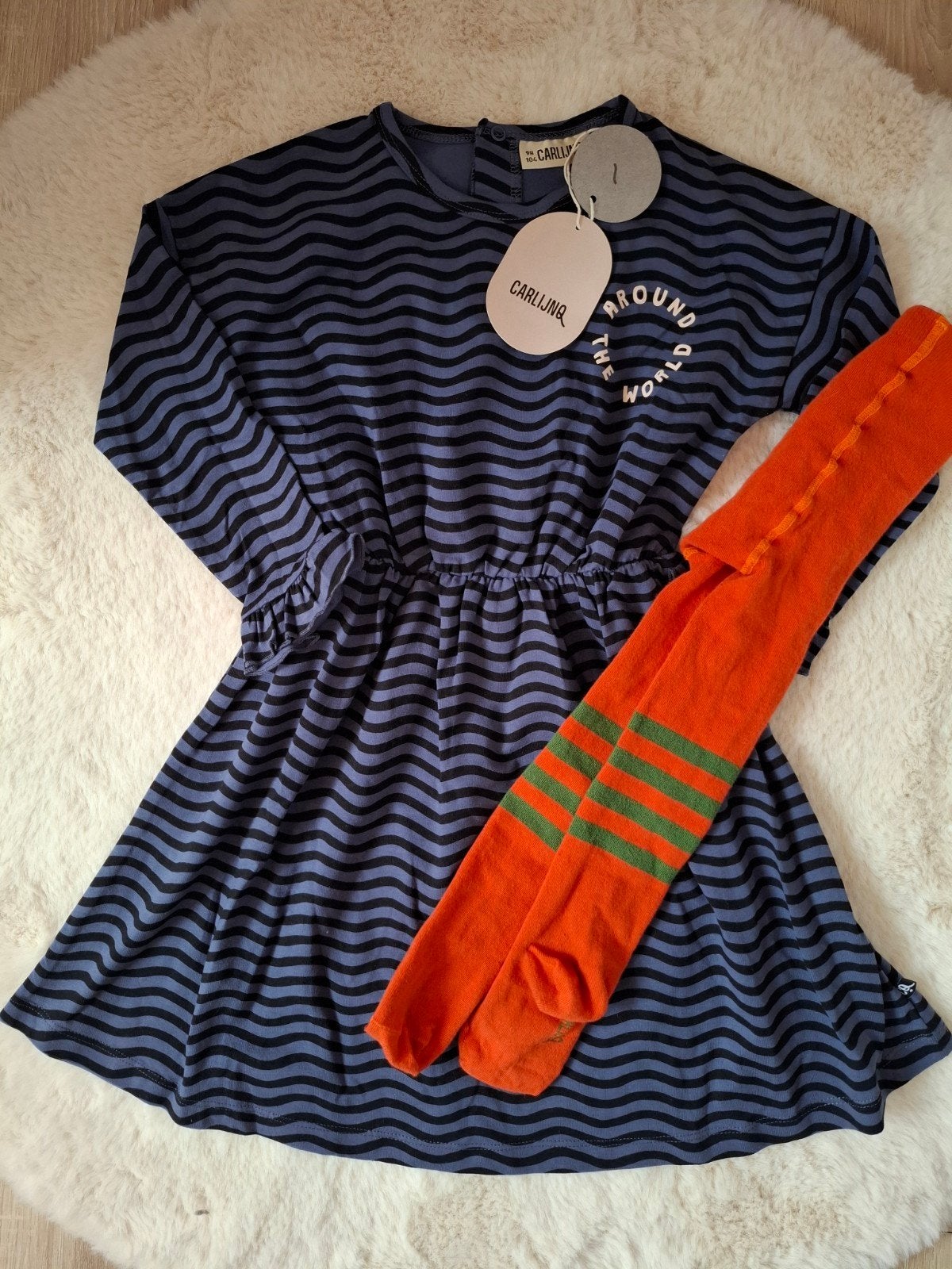 CarlijnQ set Nieuw! maat 98/104, Meisje, Nieuw, Ophalen of Verzenden, Jurk of Rok