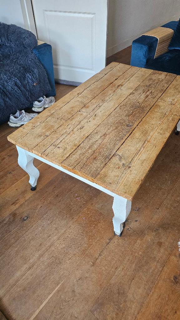 Rivièra Maison landelijke salontafel op wieltjes – 130x80 cm, Huis en Inrichting, Tafels | Salontafels, Ophalen, Gebruikt, 100 tot 150 cm