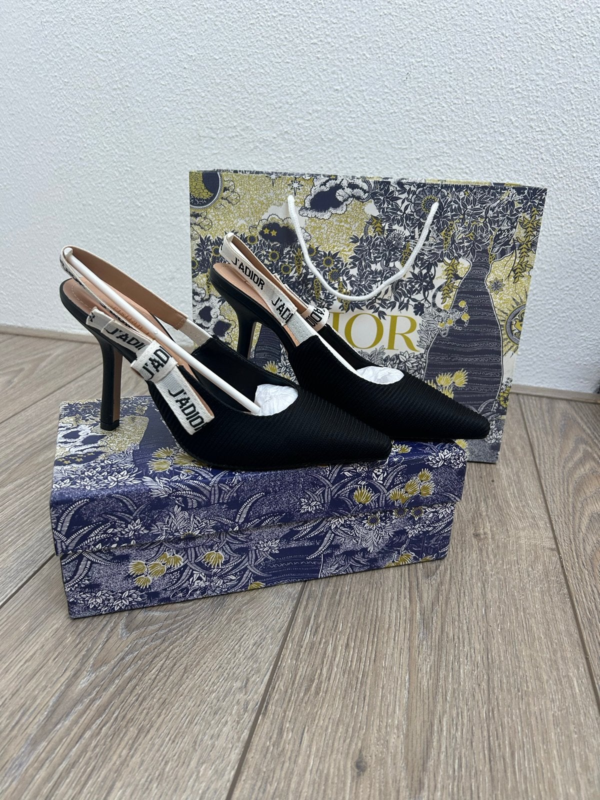 Dior J'Adior Slingback Pumps - Maat 38, Kleding | Dames, Verzenden, Zo goed als nieuw, Zwart, Pumps