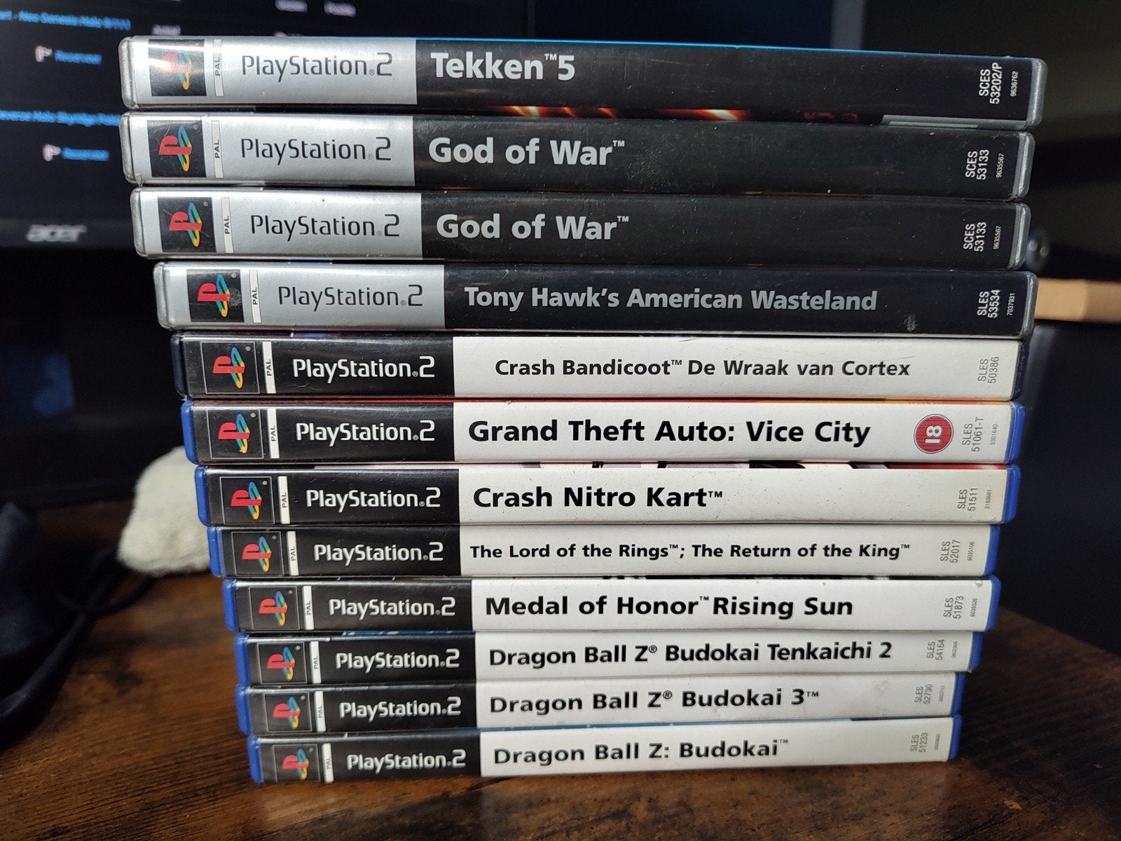 12 PS2 Games: Tekken, God of War, GTA, Dragon Ball & meer, Gebruikt, Vanaf 18 jaar, Overige genres, Eén computer