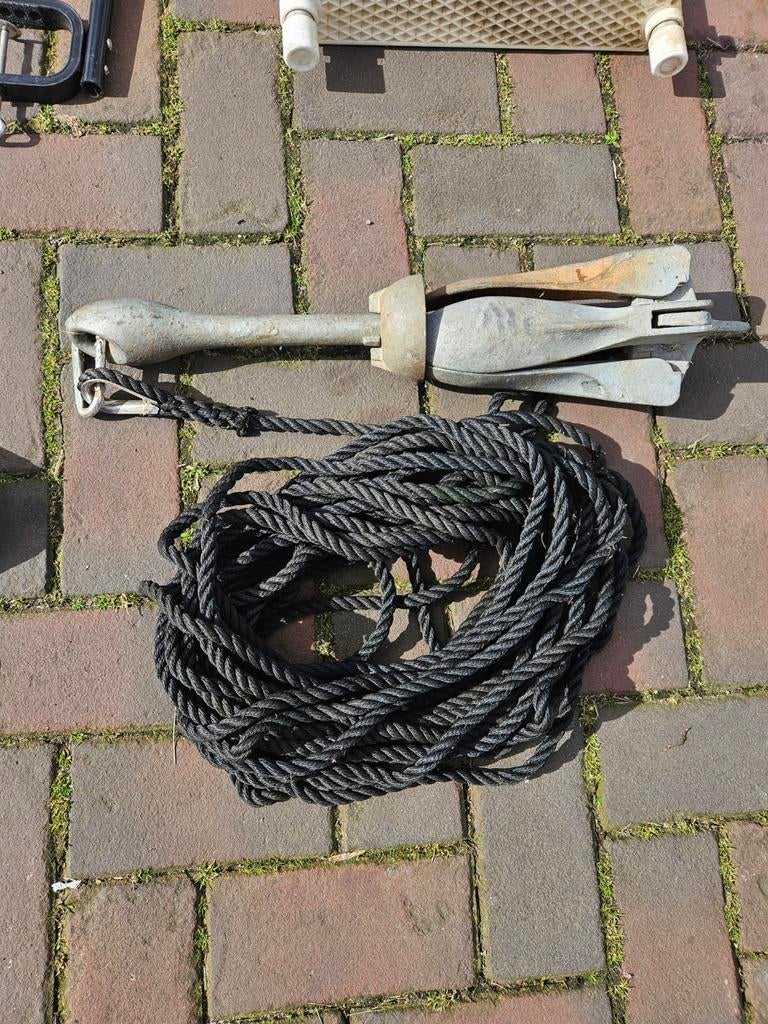 Inklapbaar boot anker met lang touw, Watersport en Boten, Ophalen of Verzenden, Gebruikt, Overige typen
