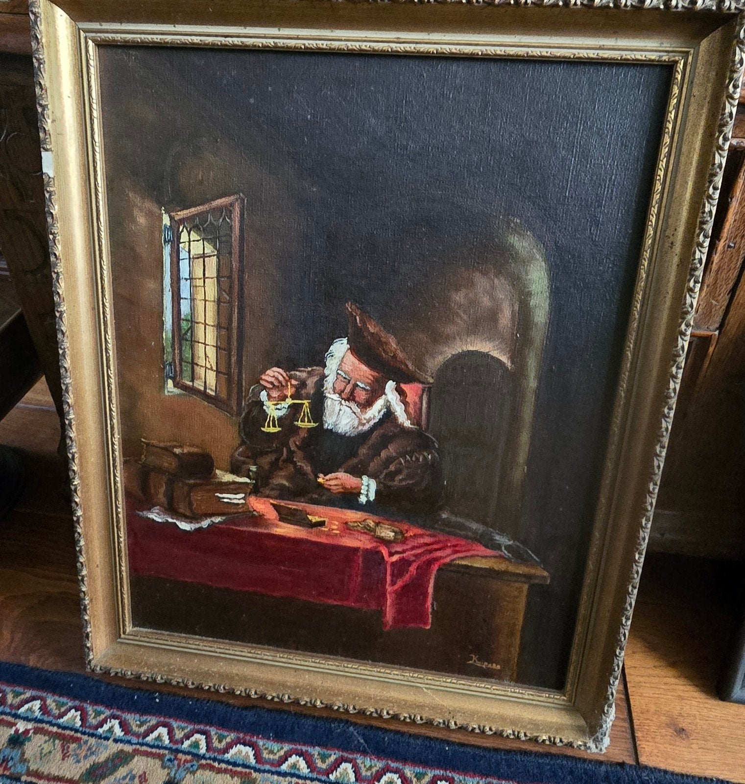 Oud Meester Schilderij: De Goudweger, Ophalen of Verzenden