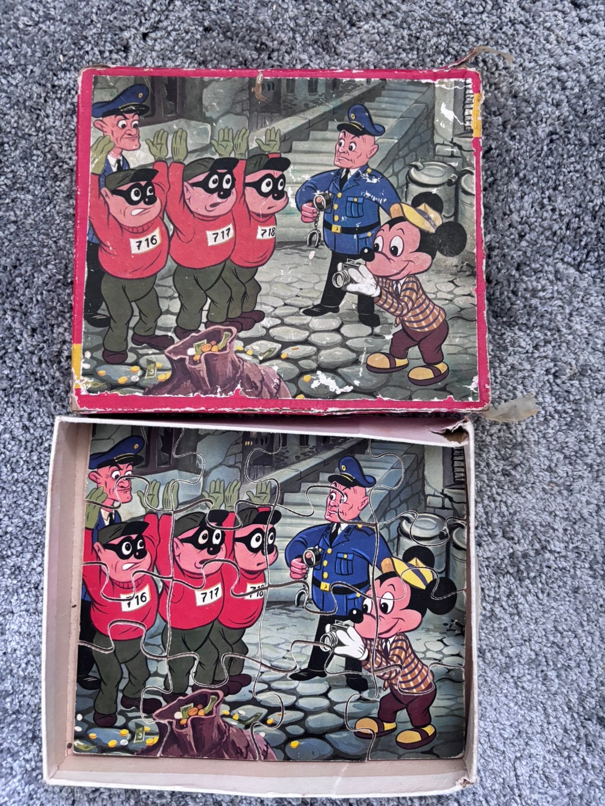 DISNEY MICKEY EN ZWARE JONGENS PUZZEL KOLIBRI, Ophalen of Verzenden, Mickey Mouse, Zo goed als nieuw, Overige typen
