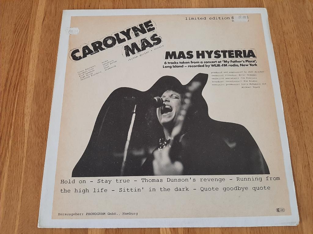 LP Carolyne Mas ‎– Mas Hysteria, Ophalen of Verzenden, Gebruikt, 12 inch, Poprock