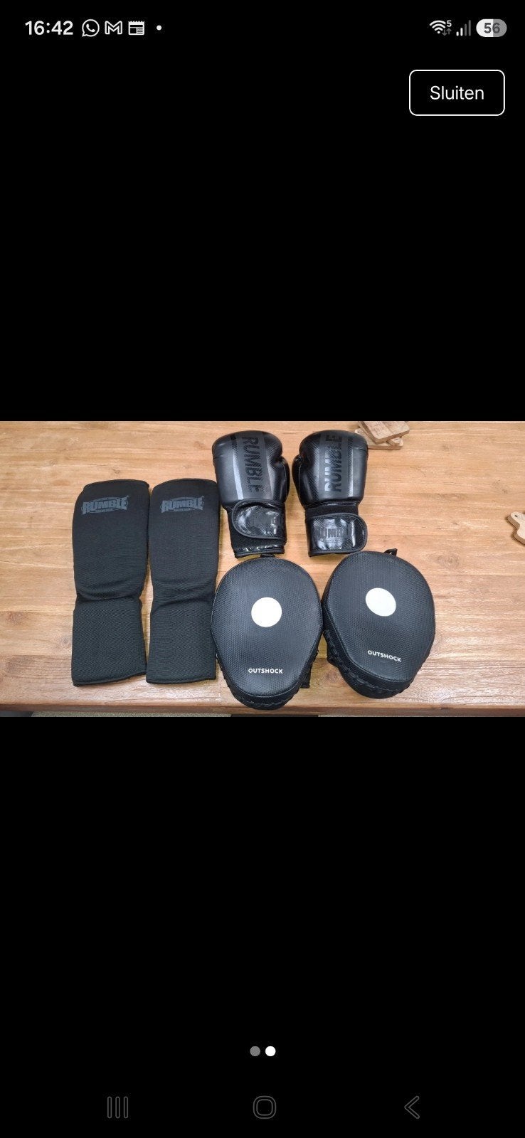 boks handschoenen, Ophalen