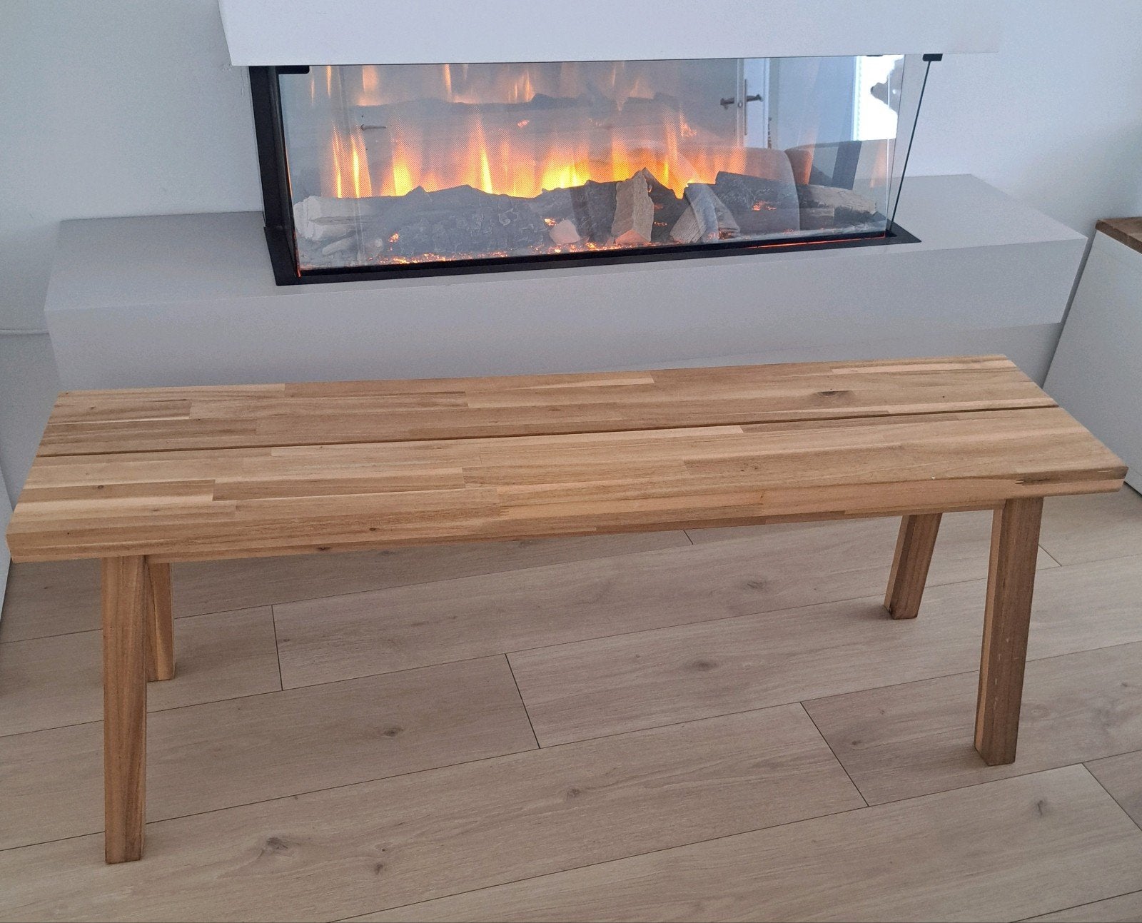 houten bankje Super mooi ikea skogsta, Ophalen of Verzenden, Zo goed als nieuw