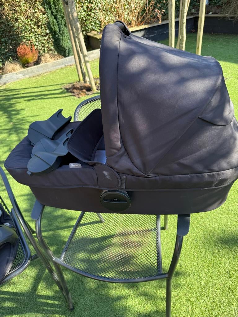 Easywalker Harvey 3 Combiwagen met Reiswieg en Adapters, Gebruikt, Combiwagen, Verstelbare duwstang, Ophalen