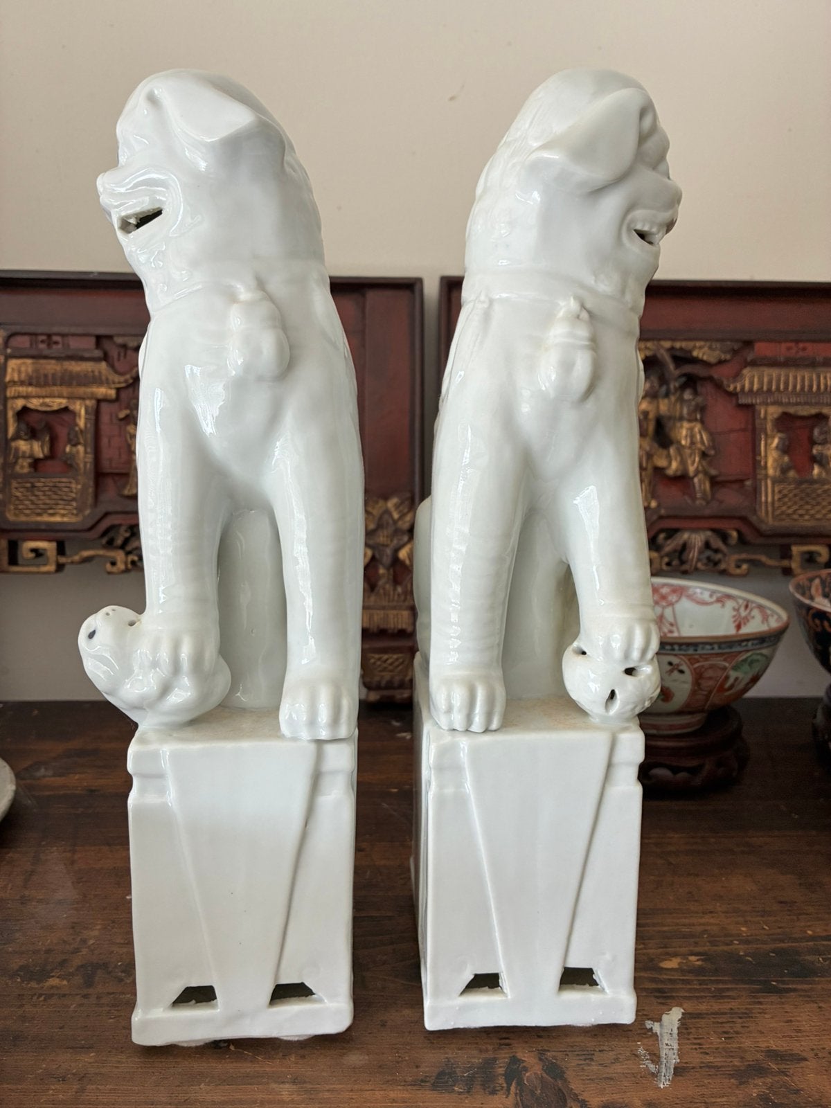 Foo dogs set 33cm, Antiek en Kunst, Ophalen of Verzenden