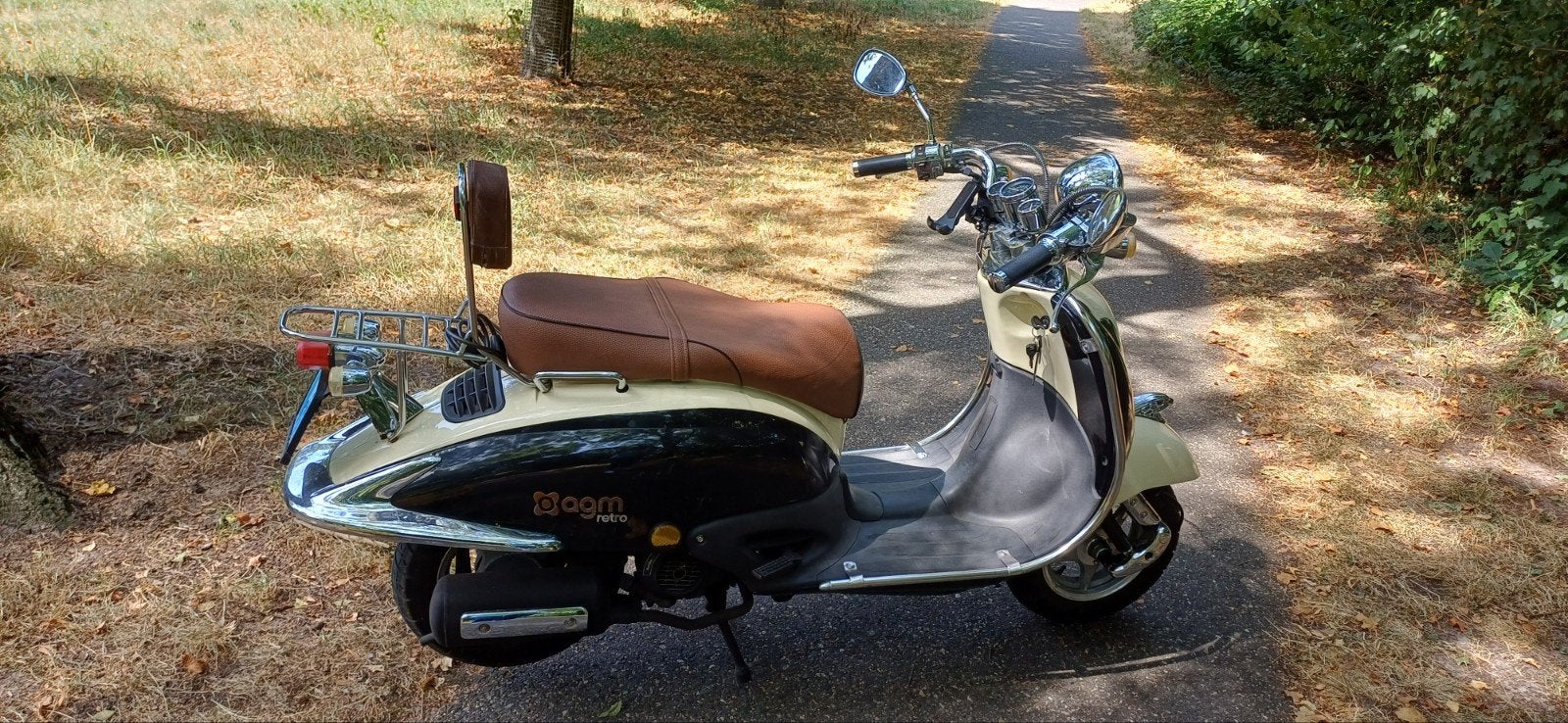 mooie betrouwbare agm Retro snorscooter, Fietsen en Brommers, Snorfietsen en Snorscooters, Gebruikt, Benzine, Ophalen, Overige merken