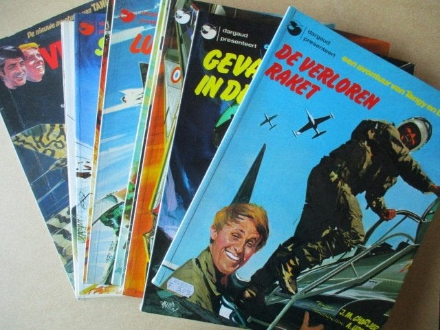 adv9456 tangy en laverdure, Boeken, Meerdere stripboeken, Ophalen, Gelezen