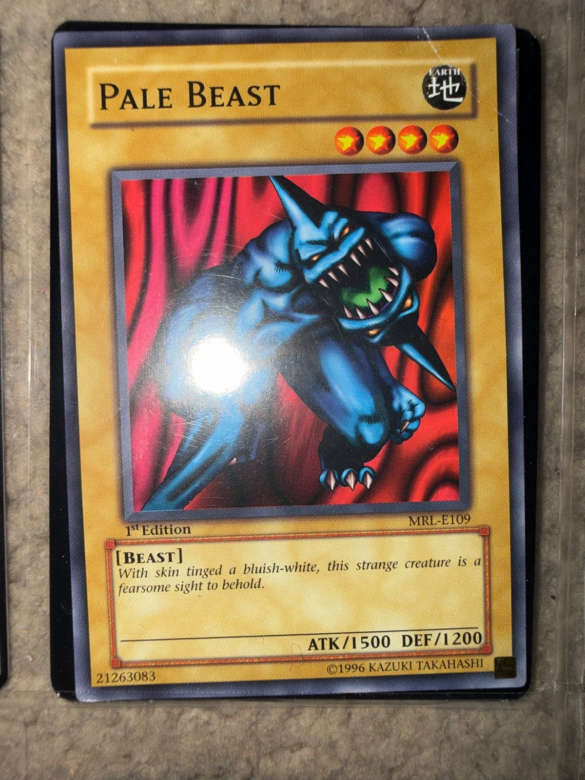 Yu-Gi-Oh! Pale Beast MRL-E109 1st Edition Kaart, Ophalen of Verzenden, Gebruikt