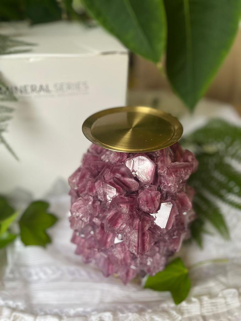 Unieke Kristallen Kandelaar - Mineral Series, Huis en Inrichting, Woonaccessoires | Kandelaars en Kaarsen, Ophalen, Overige materialen