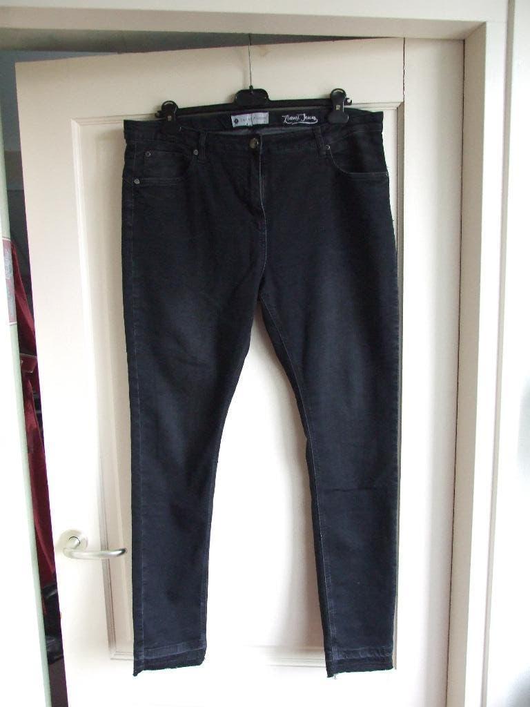 Zhenzi zgan zwarte spijkerbroek maat 48, Zhenzi, Zwart, Overige jeansmaten, Ophalen of Verzenden