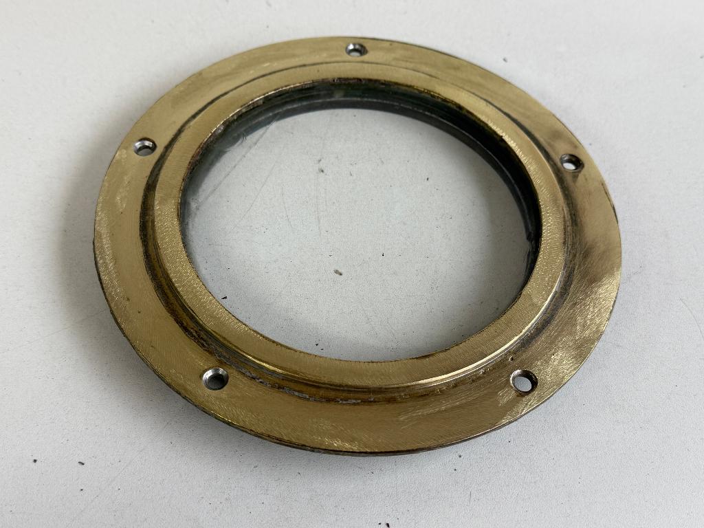 Bronzen patrijspoort / lichtrand 18 cm, Watersport en Boten, Ophalen of Verzenden, Gebruikt, Lijn of Blok