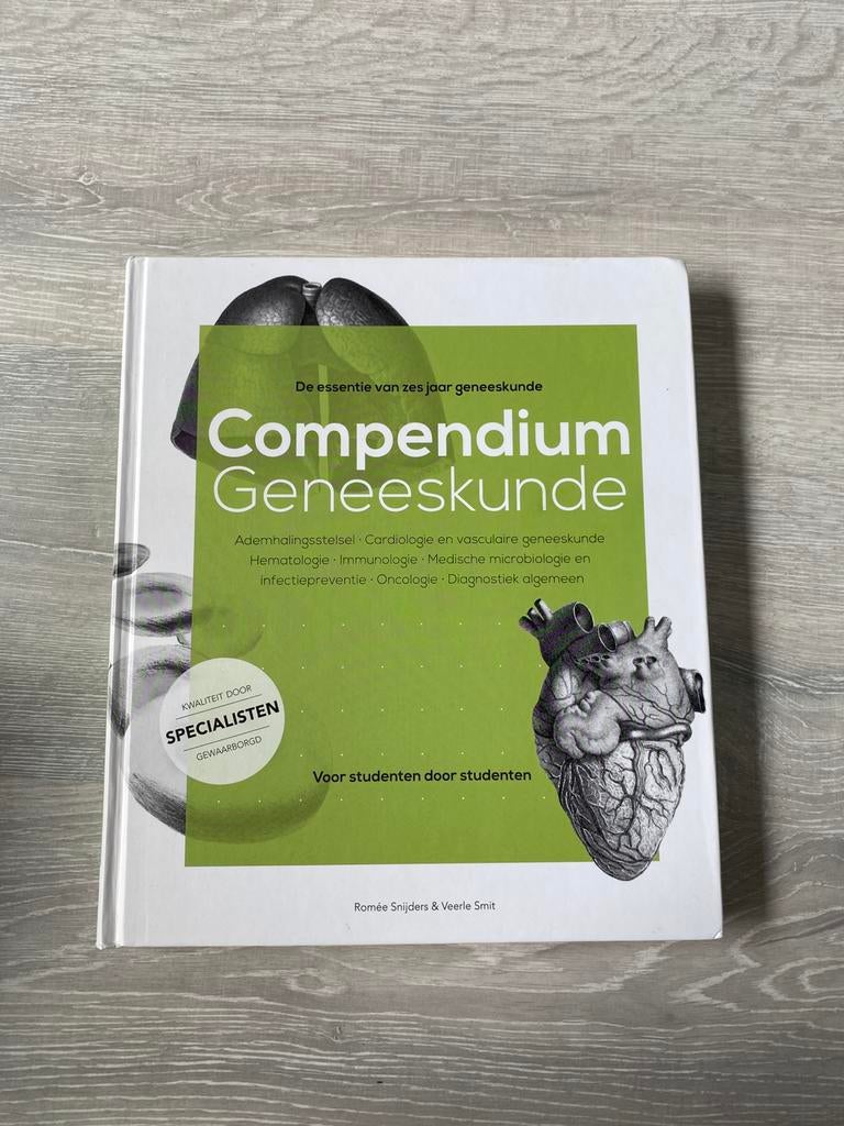 Compendium geneeskunde cardiologie ademhalingsstelsel, Ophalen of Verzenden, Zo goed als nieuw, Niet van toepassing