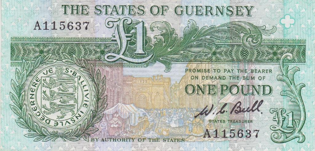 THE STATES OF GUERNSEY ONE POUND, Ophalen of Verzenden, Overige landen