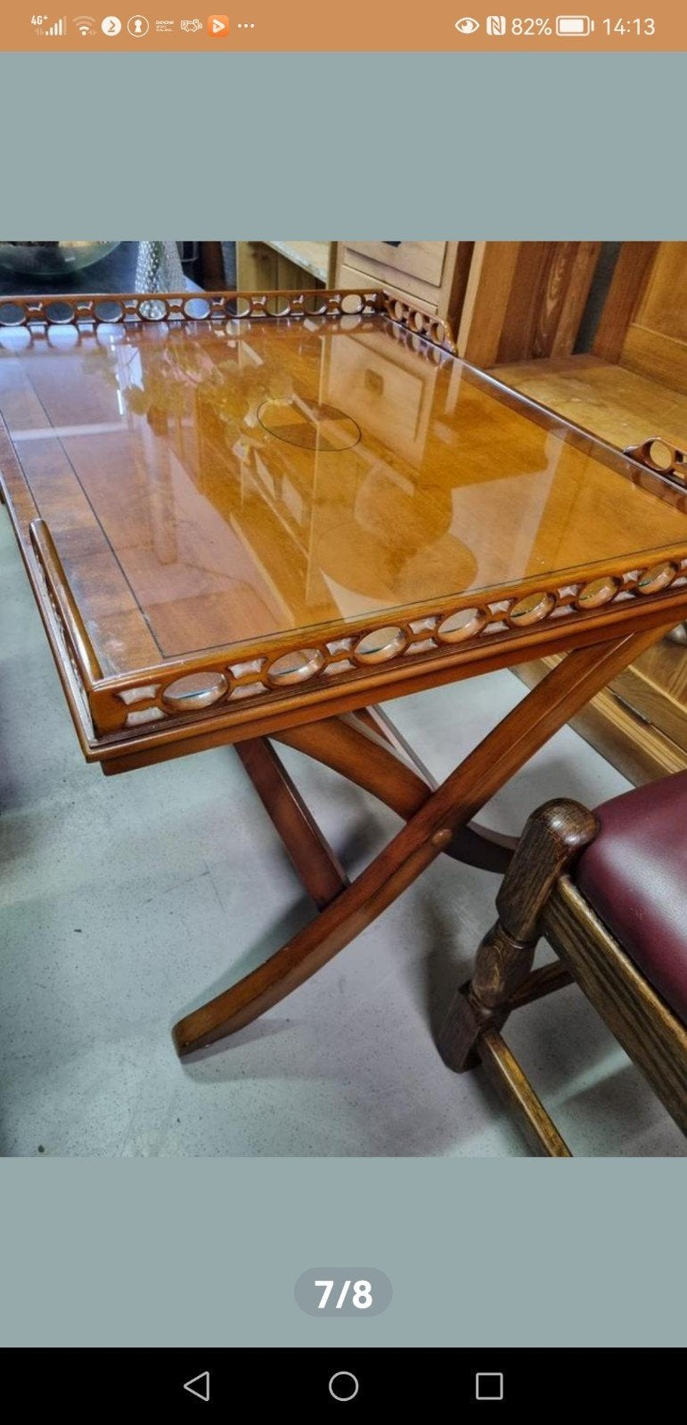 antieke Engelse butler tray, Ophalen