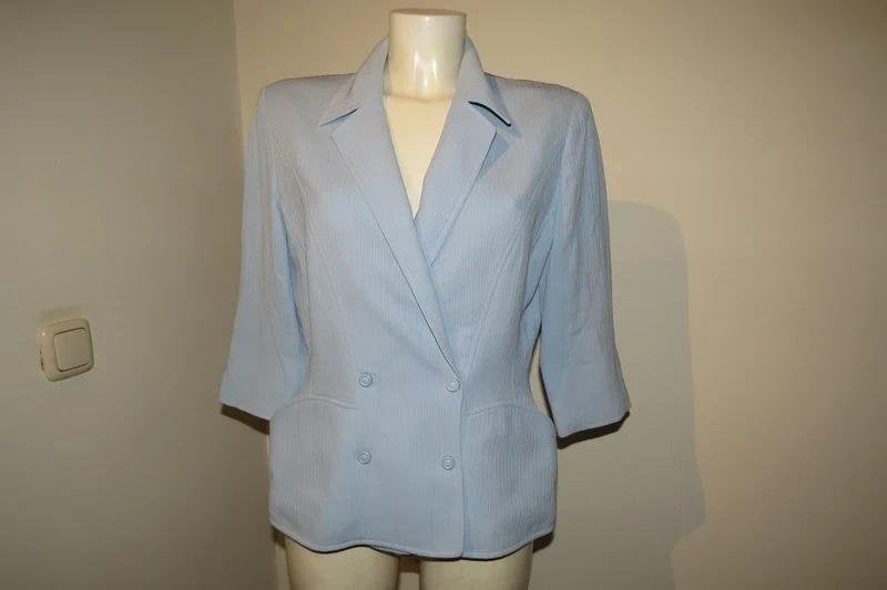 Thierry Mugler/ Mugler hemels blauwe vintage blazer FR 42, Maat 38/40 (M), Thierry Mugler, Zo goed als nieuw, Jasje