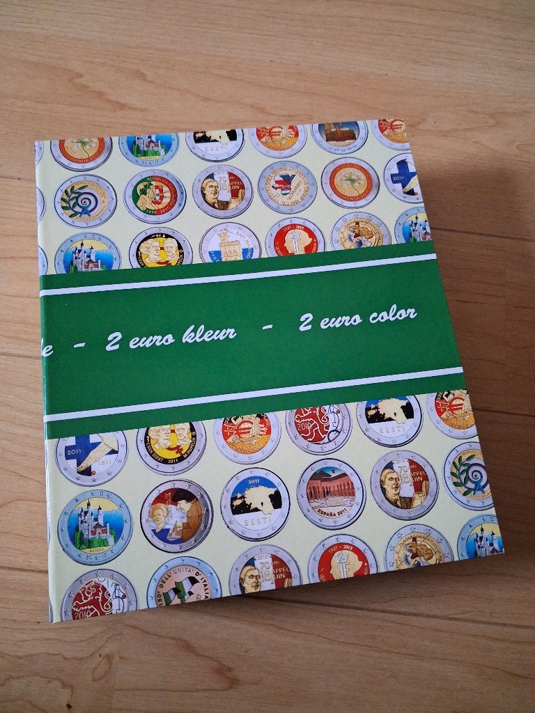 Gekleurde 2 Euromunten in Album, Ophalen of Verzenden, Overige landen, 2 euro, Setje