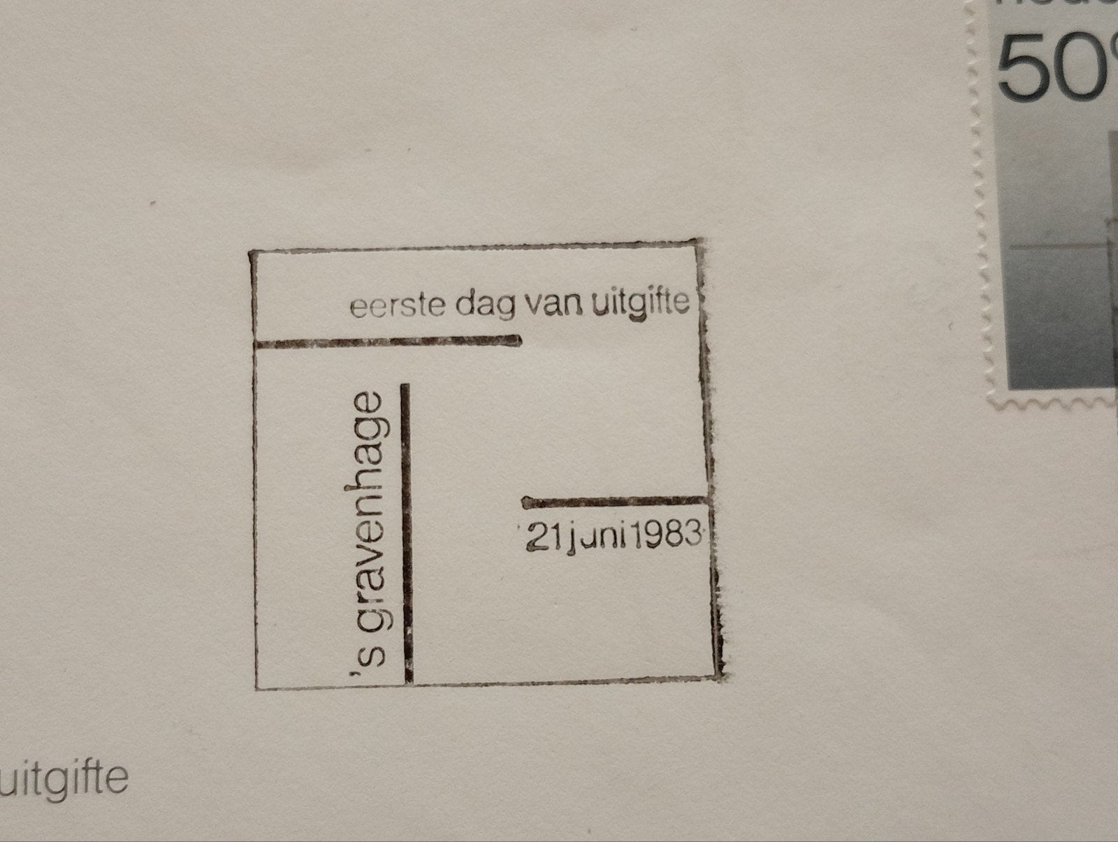 De Stijl Envelop Dag van uitgifte 1983, Antiek en Kunst, Ophalen of Verzenden
