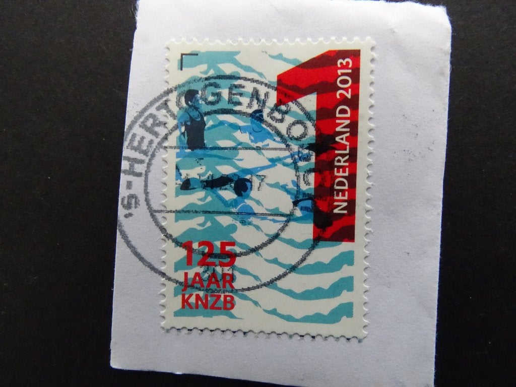 Postzegel Nederland /125 Jaar KNZB / 2013, Ophalen of Verzenden, Na 1940, Gestempeld