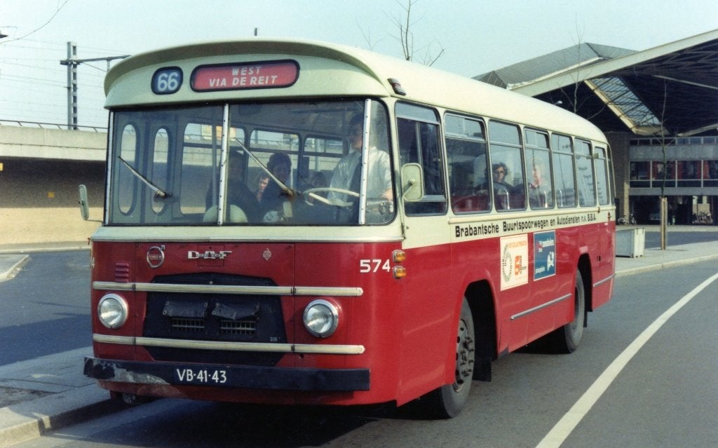 BBA Busfoto  574 tilburg 22-2-1975, Verzenden, 1960 tot 1980, Noord-Brabant