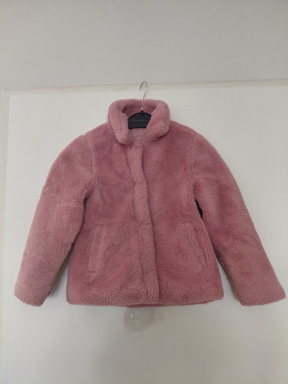 Roze teddy jas van HEMA, maat 122/128, Meisje, Ophalen of Verzenden, Zo goed als nieuw, HEMA