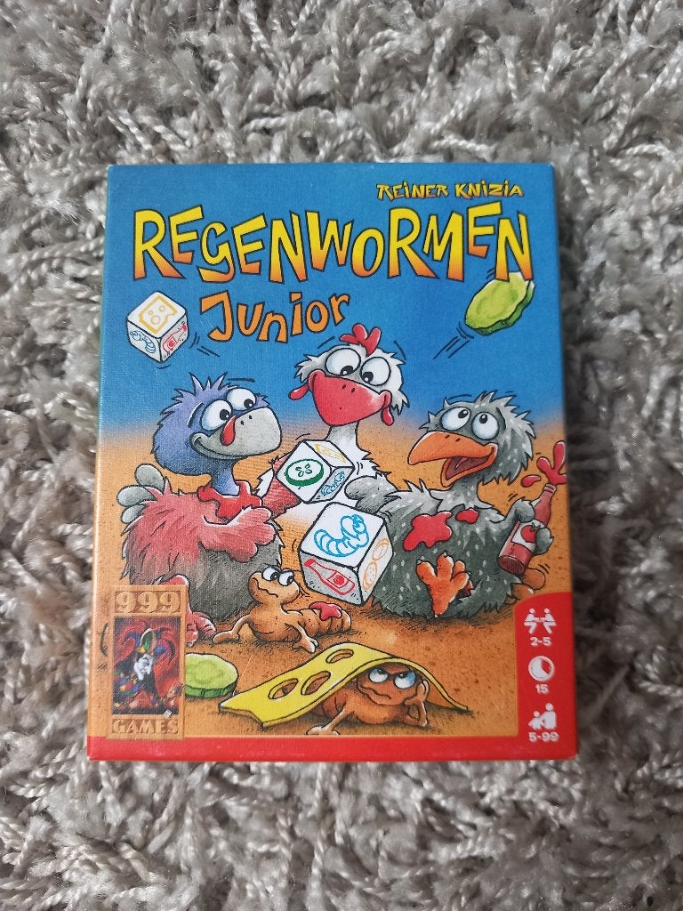 Speelgoed kinderspel dobbelspel Junior Regenwormen, Vijf spelers of meer, Ophalen of Verzenden, Zo goed als nieuw, 999 Games