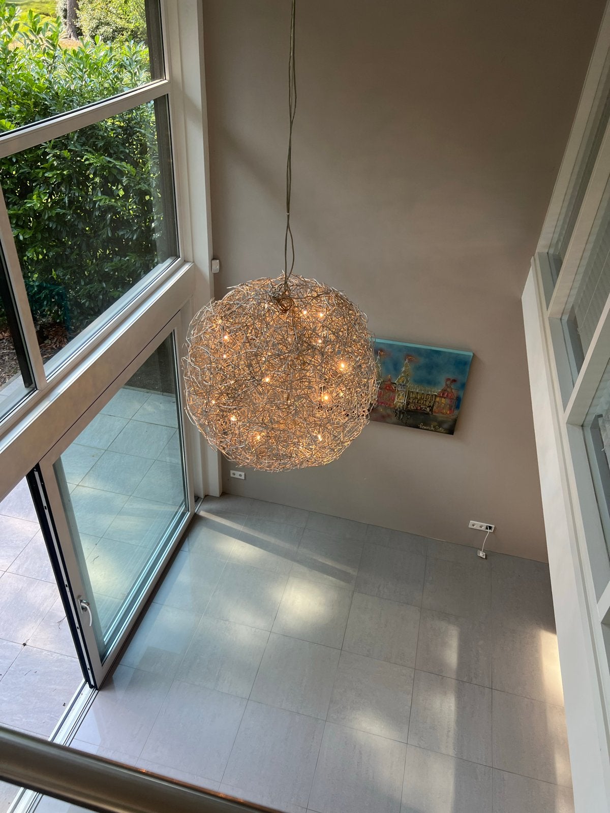 2 x Catellani & Smith Fil de Fer Ø100 cm Design Hanglamp, Ophalen, Gebruikt, Metaal, Overige fittingen