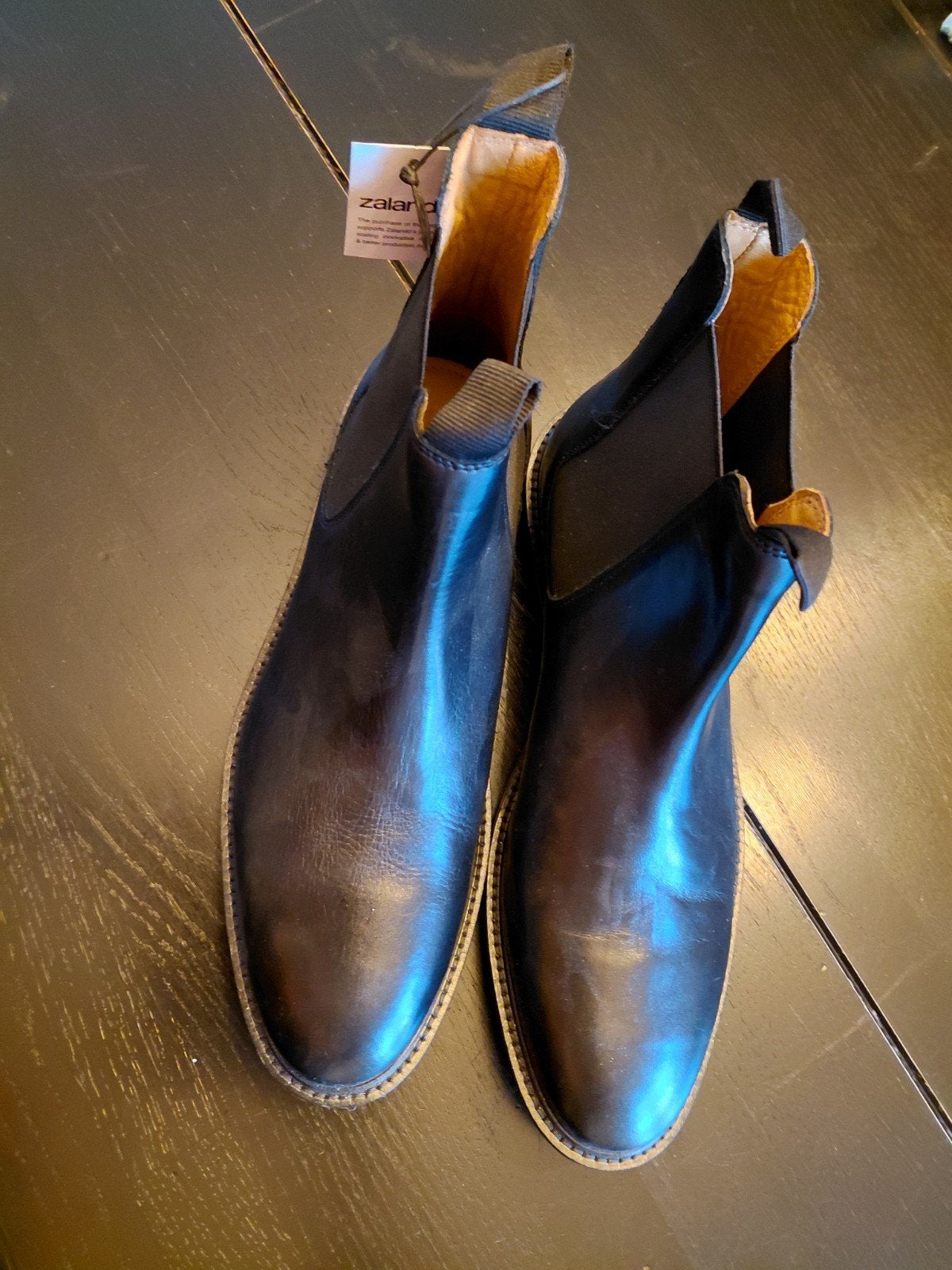 Mooie zwarte leren heren laarzen - ZGAN, Zign, Zwart, Boots, Ophalen of Verzenden