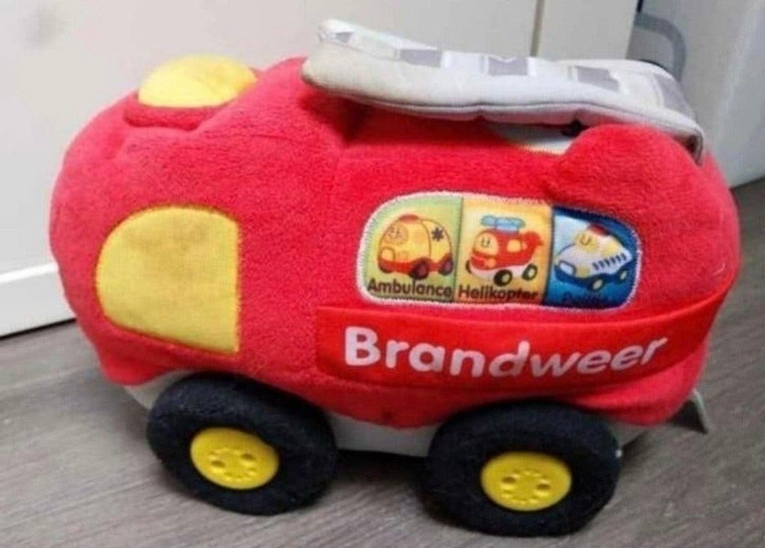 Vtech Knuffel en Leer Brandweerwagen Muziek Geluid, Ophalen of Verzenden, Zo goed als nieuw, 6 maanden tot 2 jaar