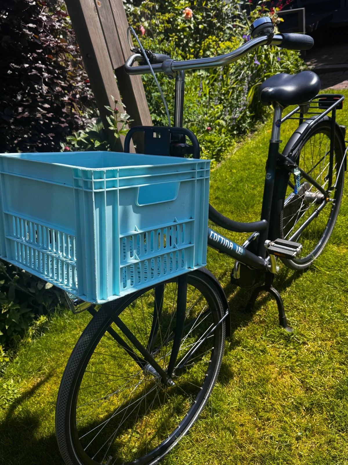 Cortina L1 Damesfiets met krat - Gebruikt, Terugtraprem, Versnellingen, Ophalen, Overige merken