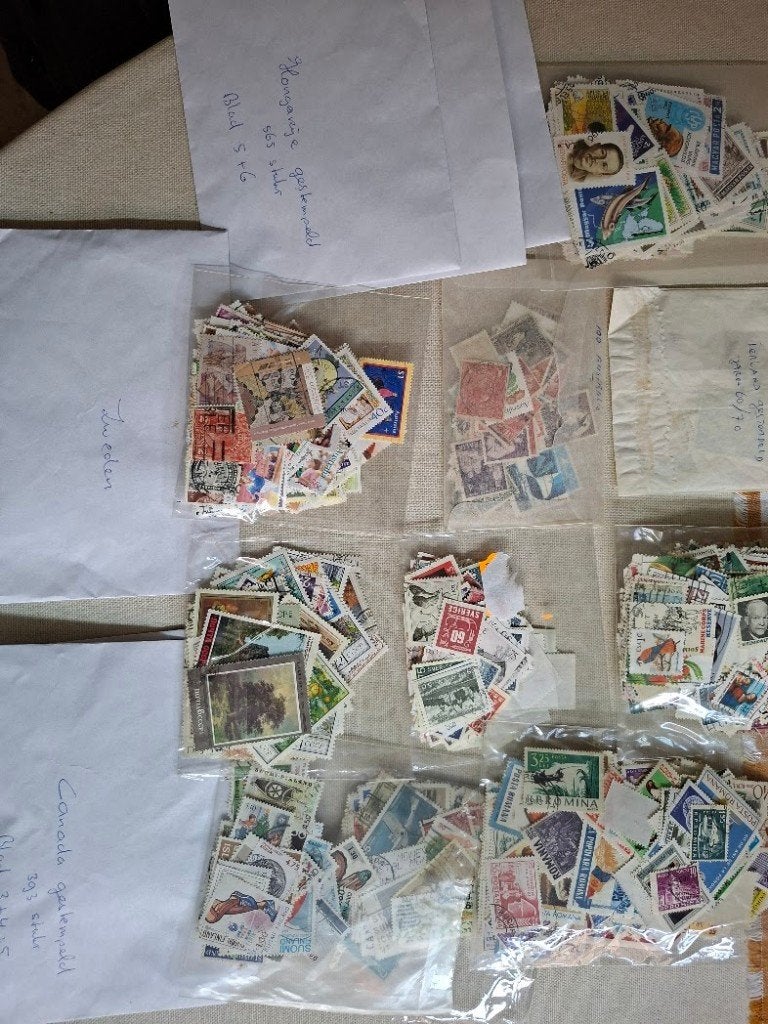 Partij gestempeld diverse landen, Postzegels en Munten, Ophalen of Verzenden, Buitenland