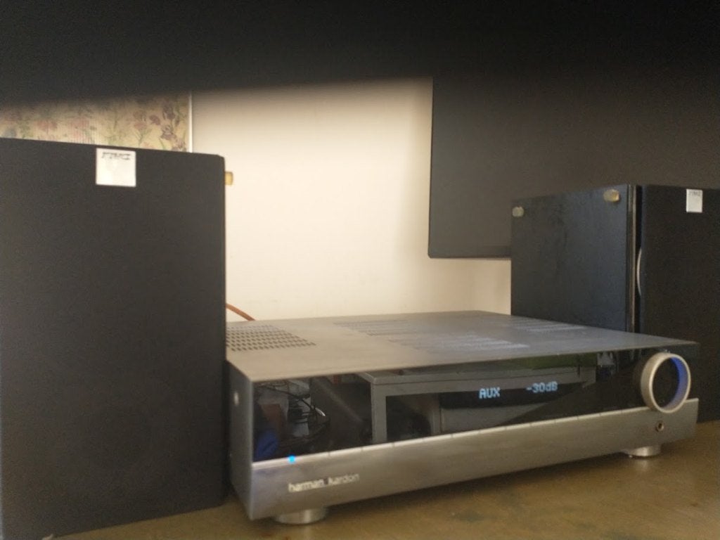 Harman Kardon HK 970 Geïntegreerde Stereo Versterker, Ophalen, Gebruikt, 120 watt of meer, Overige merken