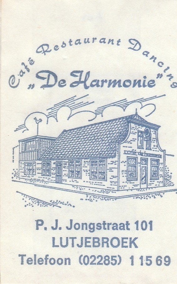 dancing De Harmonie P.J. Jongstraat Lutjebroek, Verzamelen, Ophalen of Verzenden