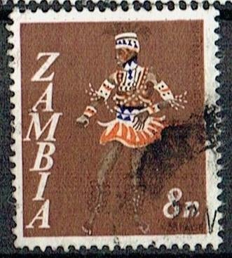 Zambia 1964 Klederdracht inheems, Postzegels en Munten, Postzegels | Thematische zegels, Verzenden, Gestempeld, Dier of Natuur