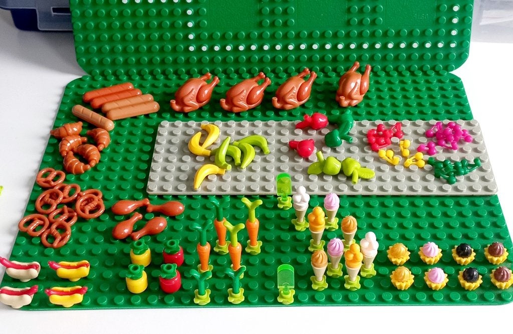 Lego  croisant drinken stokbrood ijsjes appels eten enz, Ophalen of Verzenden, Zo goed als nieuw