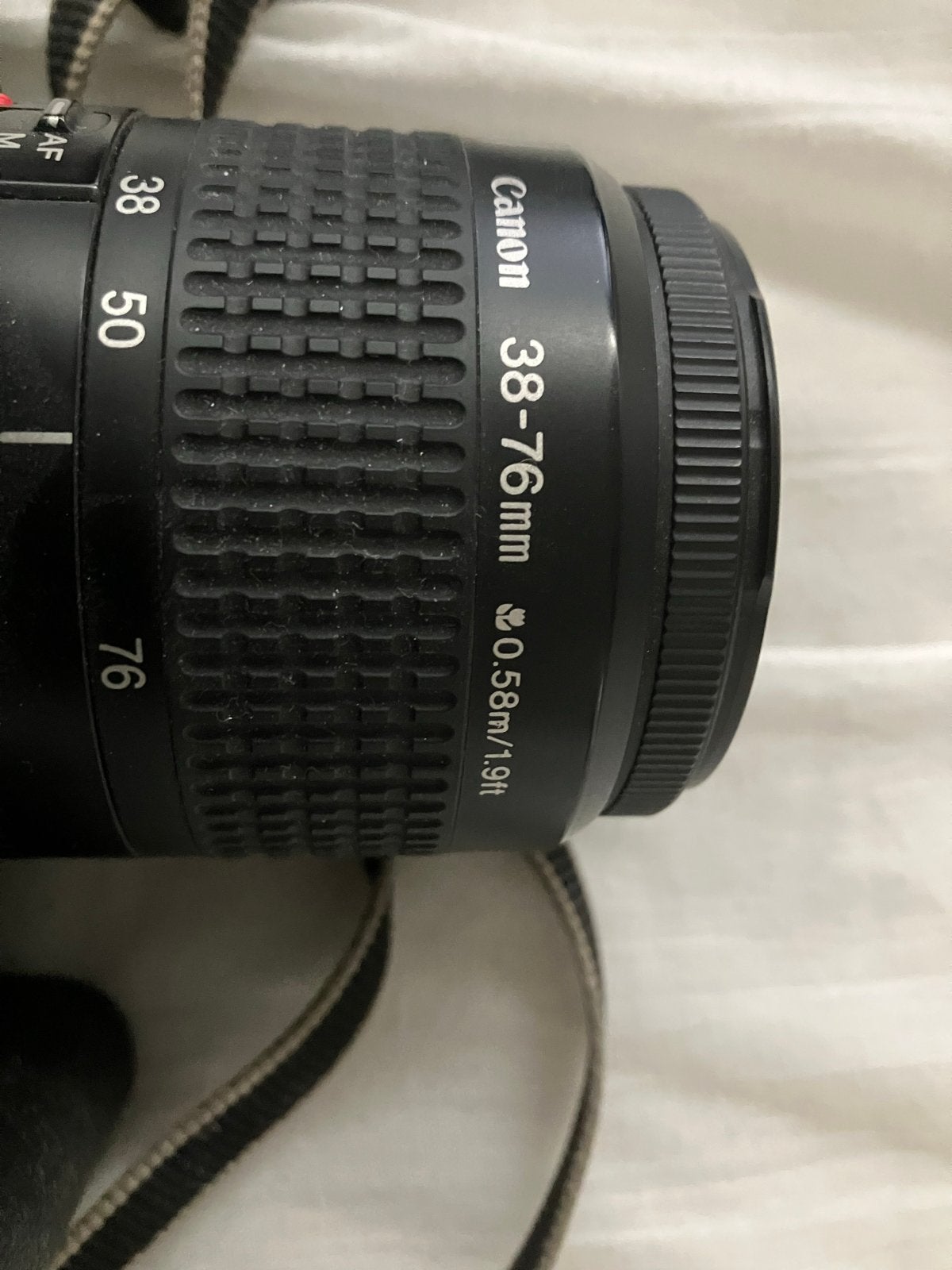 Canon EOS 5000 Spiegelreflexcamera met 38-76mm lens, Ophalen of Verzenden, Gebruikt, Spiegelreflex, Canon