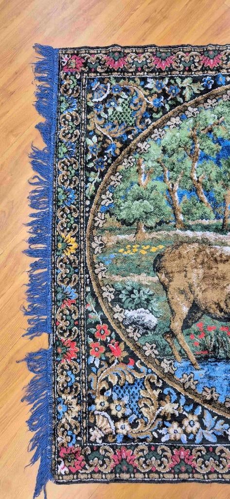 Wandtapijt herten 162/118 cm, Gebruikt, Etten-Leur, DJT@dejuistetoon.eu, Ophalen of Verzenden