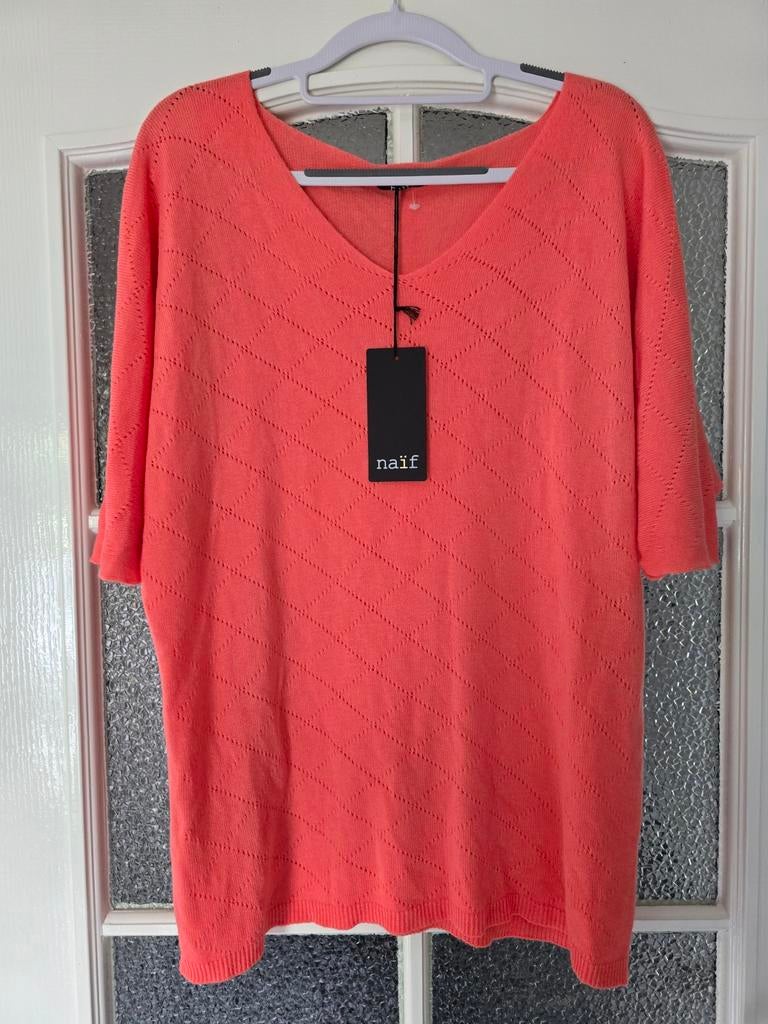Nieuw shirt naïf L koraal, Ophalen of Verzenden, Nieuw, Oranje, Korte mouw