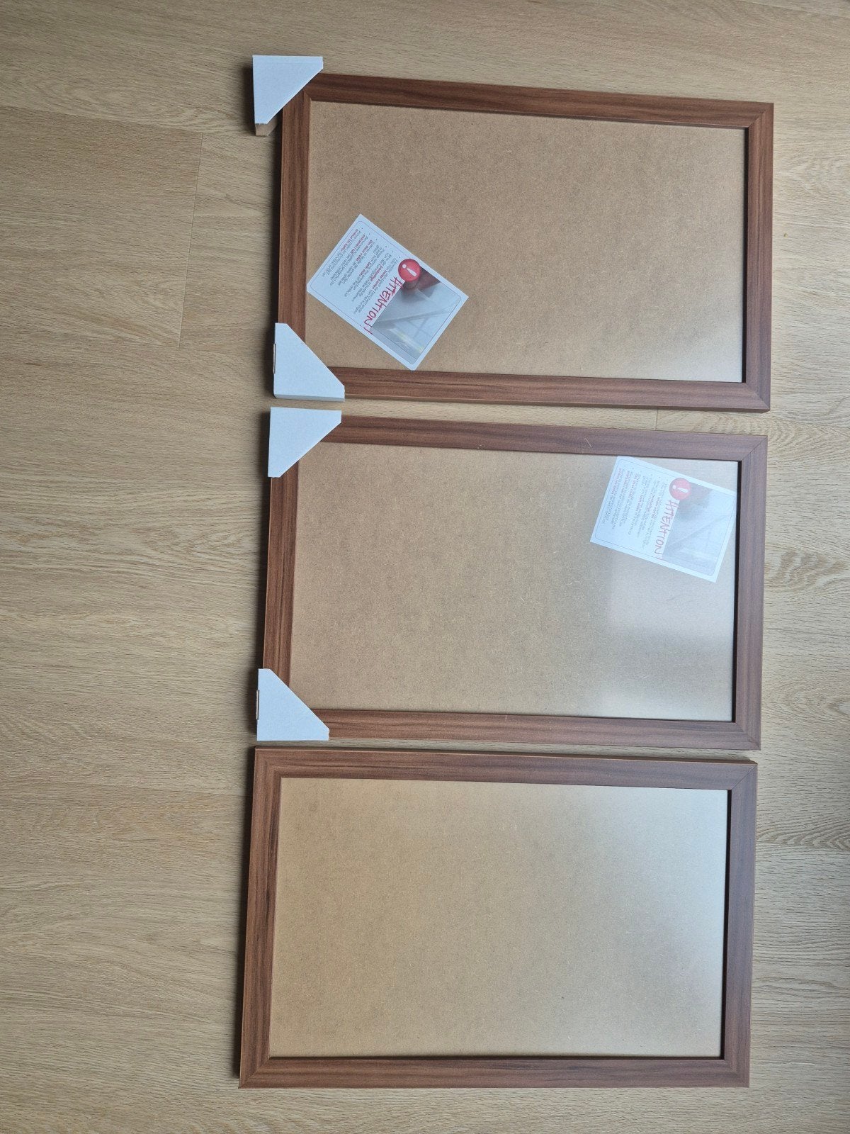 3x Noten lijst 55x35 cm, 3 cm breed, Ophalen of Verzenden